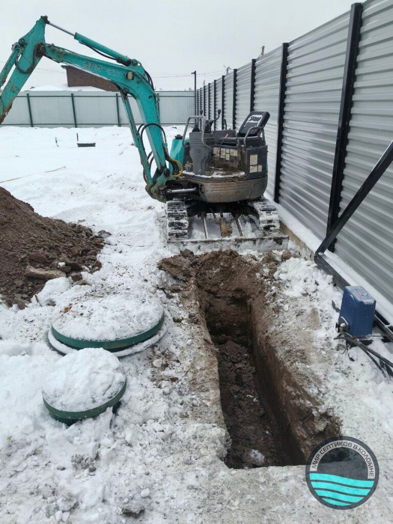 Установка септиков в зимних условиях в Московской области